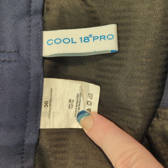 Men's Haggar Cool 18 Navy Shorts - Picture 6 of 6